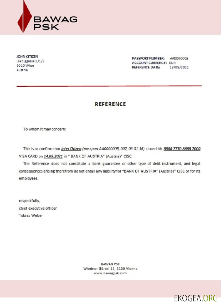 Autriche , BAWAG PSK , closure référence